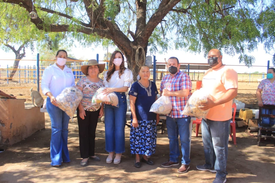 Familias de El Potrero de los Guerrero reciben apoyos alimenticios